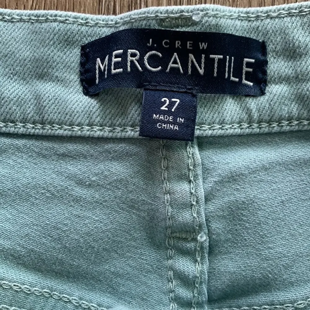 J.Crew Denim Shorts Light Teal‎ Size 27 Cut Off